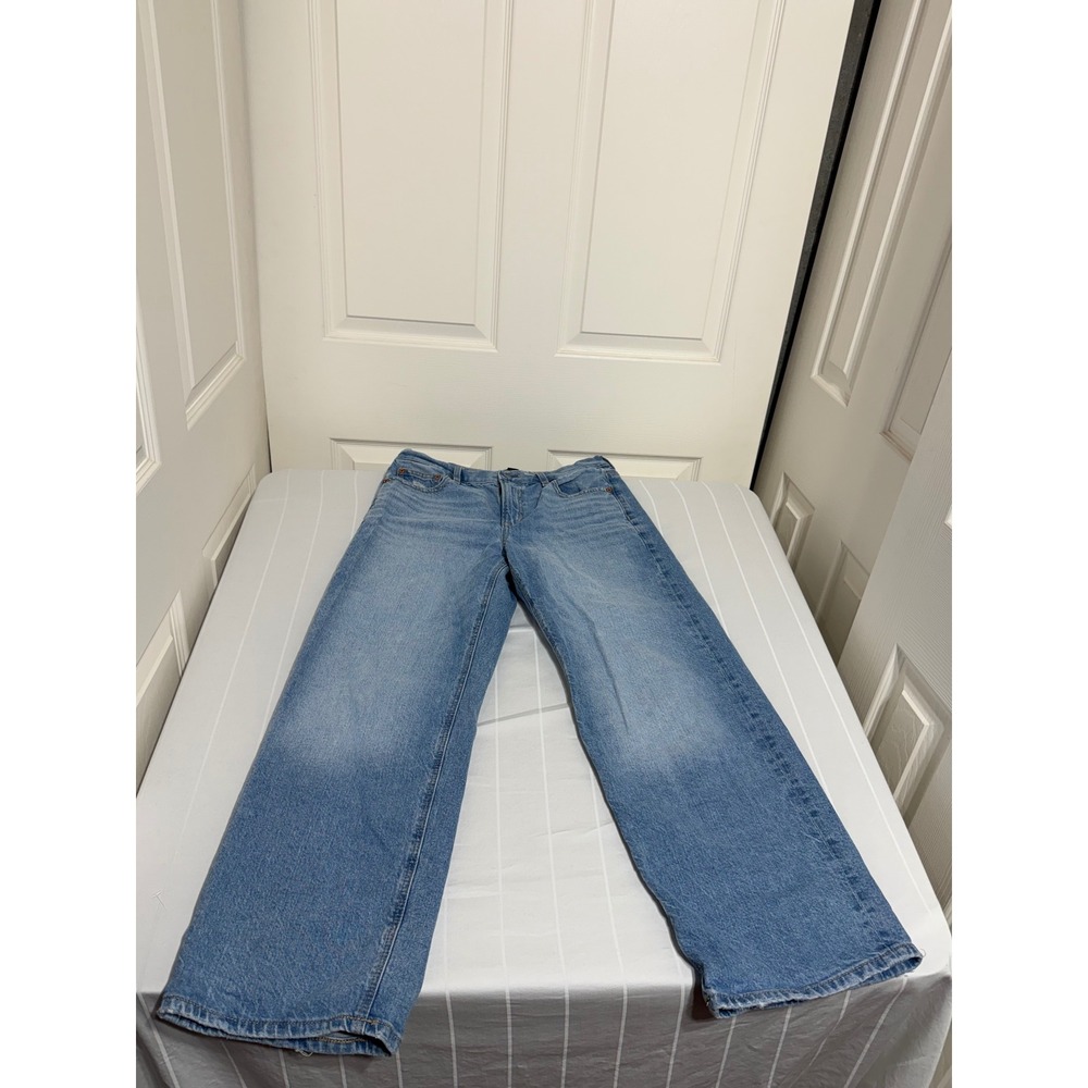 American Eagle Stovepipe Jeans Womens 4 Short Light Wash Straight Leg Denim 511